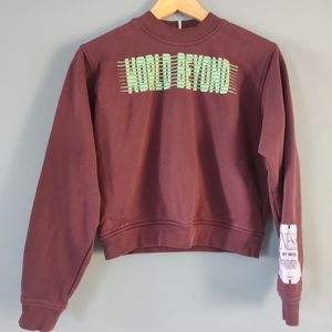 Alexander McQueen McQ Genesis II CROP SWEATSHIRT XS NWT